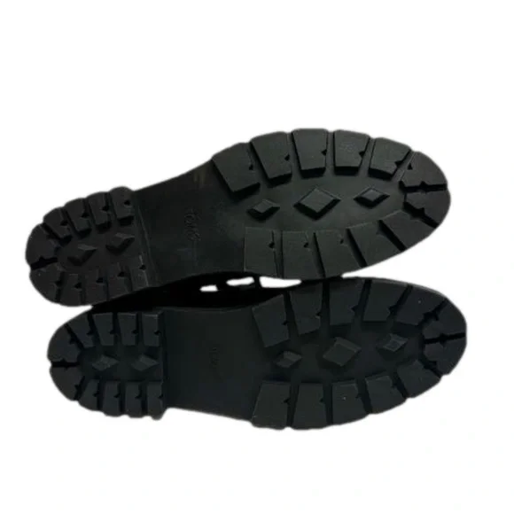 Tom's NEW Ionie Lace-Up Lug Sole Combat Boots Booties Zipper Black Size 12 - Picture 11 of 12